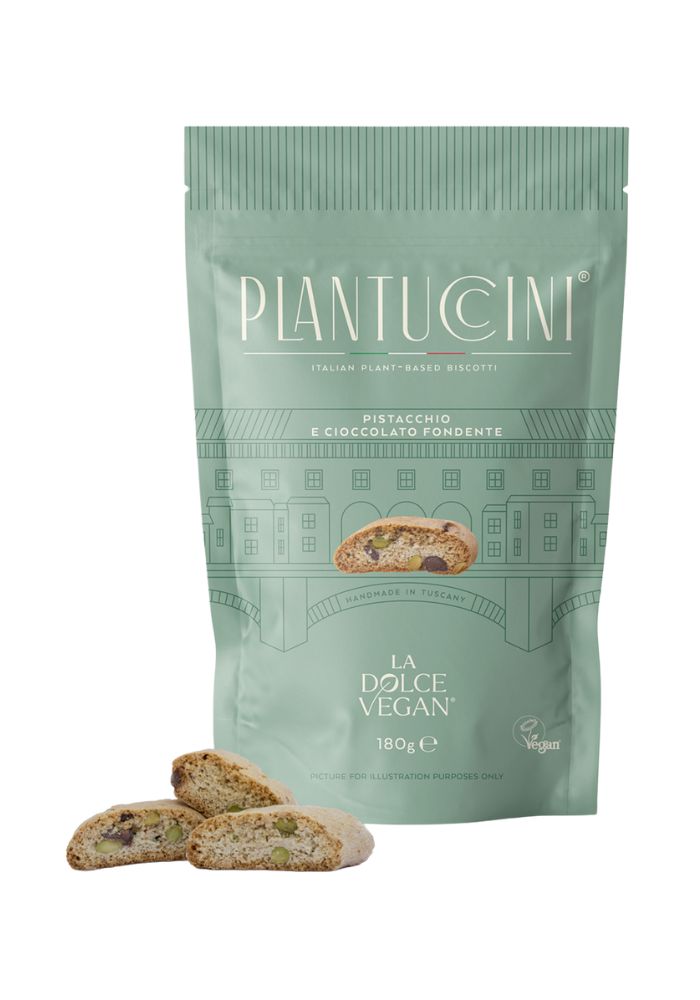 Plantuccini Cantucci Pistacchio e Cioccolato Fondente